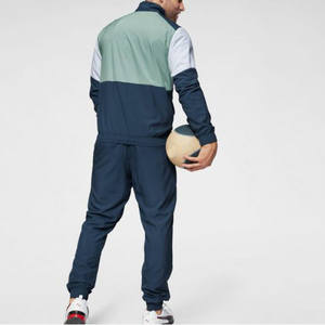 Coupe-vent vert pour hommes Concevez votre propre jogging à fermeture éclair longue bleu marine blanc et voyez la couleur verte survêtement homme personnalisé - Product Image 2