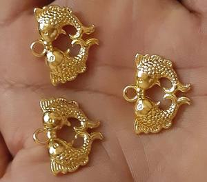 Meilleur prix pour les perles de forme ovale plaquées argent et or Composants de taille de bijoux simples - Product Image 2