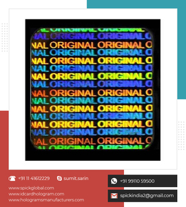 Etiquetas DE SEGURIDAD antifalsificación PET holográficas plateadas de alta adherencia personalizadas Embalaje industrial con certificación ISO9001 - Product Image 6