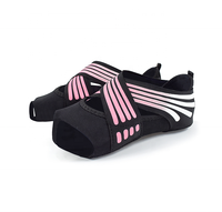 Chaussettes de randonnée respirantes antidérapantes en silicone, chaussures de yoga, pilates, chaussettes de yoga pour femmes, antidérapantes, sangles, chaussures de danse pôle