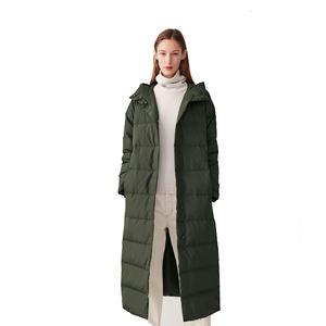 Chaqueta acolchada de lana de invierno al por mayor, hecha a medida, tallas, capucha larga a prueba de viento, patrón de punto bordado, plumón/algodón - Product Image 3