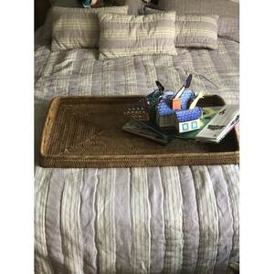 Vietnam gros plateau de service en rotin naturel petit déjeuner fait à la main en osier désert plateaux de service plateau de nourriture en bambou pour une utilisation au restaurant - Product Image 5