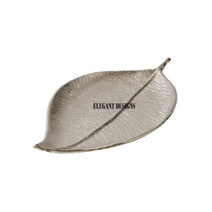 Plateaux de service pour feuilles, pour un mariage, ensemble de deux plateaux de service pour feuilles Vintage, en métal, décoratifs, pour la fête, Unique et le styliste - Product Image 2