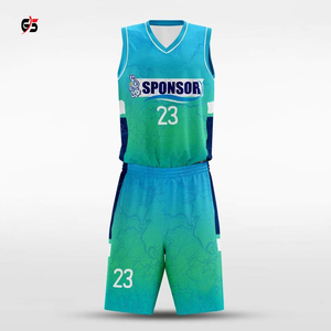 Dernier Uniforme de Basket-Ball Unisexe Col en V Sans Manches Maillot De Sport Shorts Ensemble 100% Polyester Personnalisé Sublimation Imprimé OEM - Product Image 4