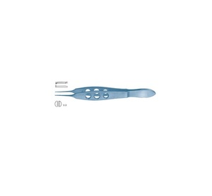 Fórceps corneales de Bonn Dientes muy delicados con plataforma de atado Titanio, 10 cm - 4" - Product Image 3