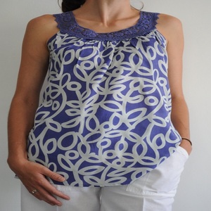 Top Senza Maniche Bianco con Collo in <span class=keywords><strong>Pizzo</strong></span> Ultimo Design per Donne <span class=keywords><strong>Canotta</strong></span> Colorata per Signore - Product Image 4