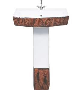 2022 Nueva colección Sanitarios de cerámica más vendidos 9054 Lavabo Con pedestal 550x425mm para baño. - Product Image 4