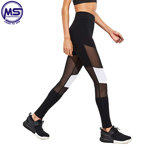 Vente en gros Leggings de yoga tricotés par compression souples et résistants aux squats de haute qualité avec logo personnalisé à la taille - Product Image 3