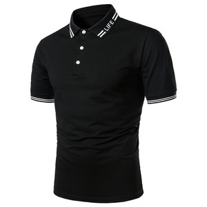 Camiseta de golf de manga corta con logo sublimado y estampado personalizado en algodón 100% y camiseta polo personalizada 100% algodón. - Product Image 1