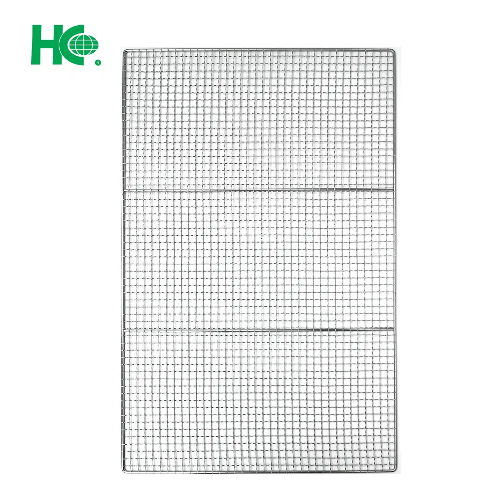 Rectangular grill metal mesh sheet for barbecue