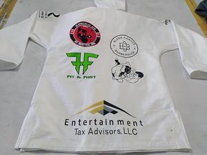 Kimono Profesional de Jiu Jitsu Blanco Liso / Bjj / BJJ Personalizado Azul para Hombre, Uniforme Brasileño de Jiu-Jitsu - Product Image 4