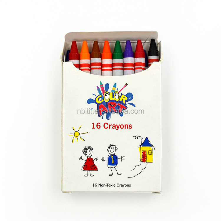 สีกล่องชุด-สีเด็กวาดดินสอสีพลาสติกWax Crayons