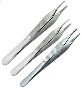 Pinzas de tejido TC Adson, instrumento quirúrgico Dental, 4,75 ", 12cm - Product Image 3