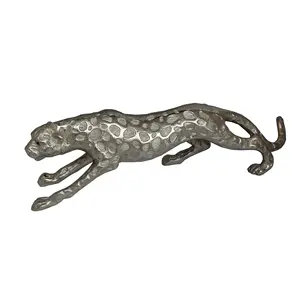 铸铝金属美洲豹雕像普通抛光出售