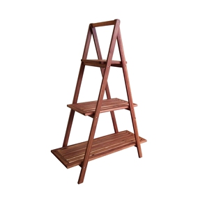 Hot-Selling Eco-Friendly Vintage Design 3-Tier Foldable Acacia Wood Flower <b>Pot</b> <b>Stand</b> Handcrafted for Garden Outdoor Home Use - Product Image 6