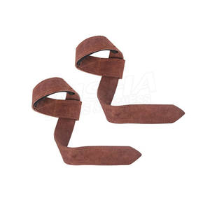 Non-Slip Weightlifting Hand Bar Gym Straps Leather <b>Weight</b> Lifting <b>Wrist</b> Support Lifting Strap - Product Image 2