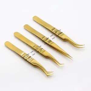 Pinzas de extensión de pestañas curvas Rainbow Shades Pinzas de pestañas curvas Premium Pinzas puntiagudas probadas a mano para uso de belleza - Product Image 6