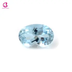 6x4MM non traité ovale coupe aigue-marine pierre précieuse en vrac pour anneau naturel bleu ciel fait à la main pierre précieuse fournisseur en gros de l'inde