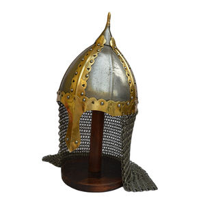 Casco de Armadura de Guerrero de Diseño Más Reciente con Acabado Plateado, Diseño de Metal Sólido, Casco de Armadura Medieval - Product Image 5