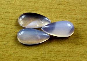 Cabochons en forme de poire lisse en pierre précieuse de quartz lavande naturelle pour la fabrication de bijoux - Product Image 2