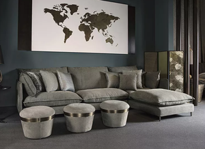 ชุดโซฟาเข้ามุม TRIHO S81895 สไตล์โมเดิร์นเรียบง่ายแบบยุโรปชนบท สำหรับห้องนั่งเล่น ผลิตจากไม้เนื้อแข็ง บุผ้าเทคโนโลยีโฟมบีน นั่งสบาย - Product Image 3