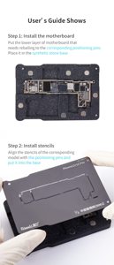 Pochoir de reboulage BGA <span class=keywords><strong>4</strong></span> en 1 Qianli pour <span class=keywords><strong>carte</strong></span> <span class=keywords><strong>mère</strong></span> <span class=keywords><strong>iPhone</strong></span> 12/12 Pro MAX/12 Mini, soudure, cadre intermédiaire, plateforme de plantation d'étain - Product Image 5