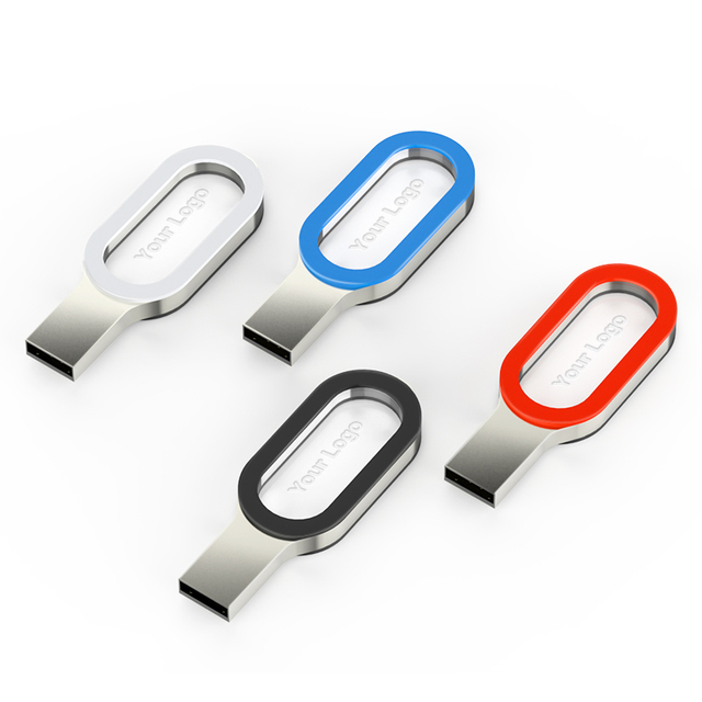 Metal Keychain USB Flash Drive LED Light USB Stick Safe Key USB Pandrive