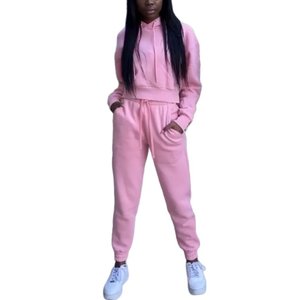 2021 survêtement ensemble pour femmes à capuche sport survêtement pantalon à manches longues décontracté hauts pull tenues ensemble survêtement Jogging - Product Image 3