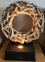 Lampe de table halogène moderne en bois flotté massif, extensible et réglable, mobilier de villa unique et élégant pour salon domestique
