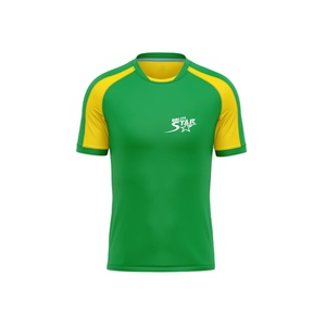 Camiseta de fútbol con diseños de logotipo personalizados para hombre, ropa de tela de malla transpirable, precio al por mayor, barata - Product Image 1