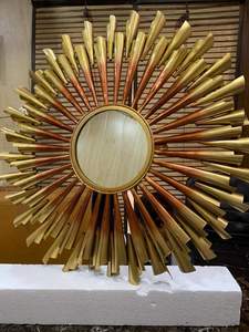 Décoration de maison grande beauté forme d'ananas suspendu cadre en métal miroir mural décoratif fantaisie élégant art mural et miroir mural - Product Image 2