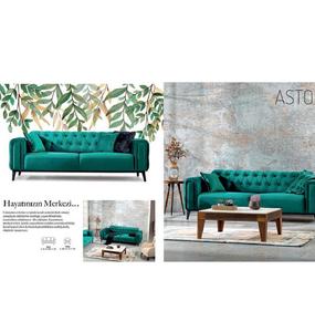 Conjunto de sofás de 3 plazas de tela moderna y moderna, almohadas incluidas, salón de lujo, sala de estar, Suite - Product Image 6