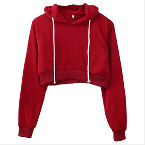 Sudadera corta con capucha de manga larga para mujer, Jersey de punto, Tops, ropa para mujer - Product Image 5