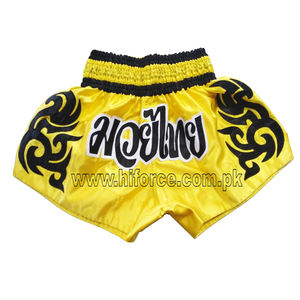 กางเกงขาสั้นมวยไทยทำจากผ้าซาตินสำหรับผู้ใหญ่ใส่ได้ทุกเพศโลโก้ออกแบบได้ตามต้องการ - Product Image 3
