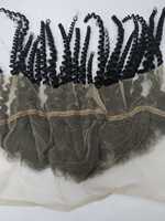 Extensions de cheveux Remy indiens bouclés crépus personnalisées 13X4 13X6, épaisses, à double trame, en lots, queues de cheval