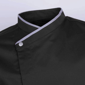 เสื้อเชฟแขนยาวแบบสั่งทำขายส่ง ผ้าโพลีเอสเตอร์/คอตตอนป๊อปลิน สำหรับพนักงานร้านอาหาร บาร์ และโรงแรม - Product Image 4