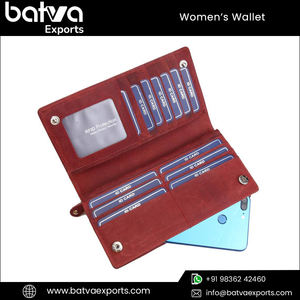 Portefeuille long vintage en cuir véritable pour femme, de qualité supérieure, avec plusieurs emplacements pour cartes, fermeture éclair, protection RFID, accessoire de luxe pour le quotidien - Product Image 6