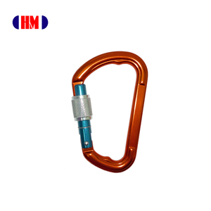 D Shape Screw Lock Climbing Aluminum Carabiner - Product Image 1
