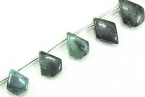 Cuentas de Briolette con forma de Esmeralda verde Natural, 10 unidades - Product Image 4