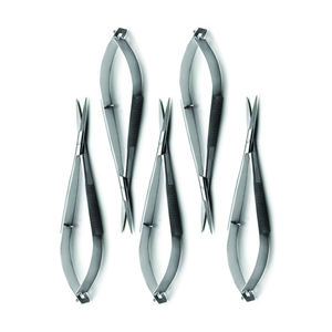 5 Surgical Micro Noyes Schere Spring Action <b>Scissor</b> <b>Curved</b> 11.5cm Sharp Blade - Product Image 6