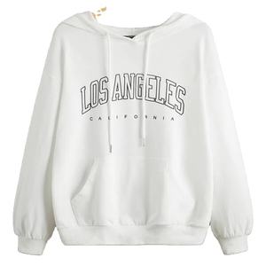 Sudadera con capucha holgada con estampado de letras delanteras de bolsillo con detalle de cordón paquistaní - Product Image 1