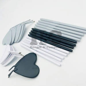 Nouvel arrivage d'extensions de cils miroir en forme de coeur outil de miroir de maquillage en acier inoxydable emballé avec logo - Product Image 1