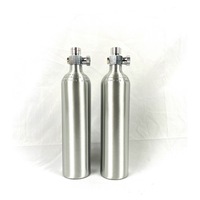 Cilindro de Gas CO2 de Alta Presión de Aluminio de 1.0L DCEC Taiwán para Acuario, Sin Válvula