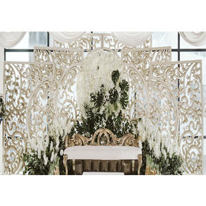 Nuevo diseño boda plata telón de fondo paneles boda escenario plata C estilo marco superior boda escenario telón de fondo C paneles Australia EE. UU. - Product Image 1