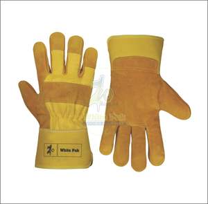 ถุงมือทำสวนทำจากหนังวัวแท้ขนาด XL ถุงมือยางอุตสาหกรรมเพื่อความปลอดภัยในการทำงานกันลื่นกันชนป้องกันแขน - Product Image 1