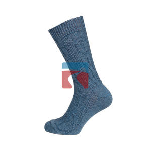 Chaussettes de sport en laine à carreaux pour hommes, décontractées, tricotées, pour le travail, le sport, l'hiver, blanches et noires, chaudes, élégantes, de haute qualité, pour la course à pied - Product Image 1