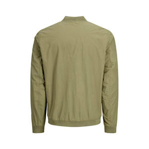 Chaqueta bomber fina con estampado personalizado unisex con decoración de patrón de logotipo frontal de cuello levantado para béisbol deportivo de hombre - Product Image 4