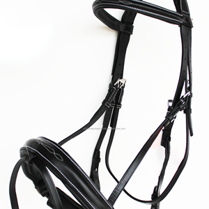 Premium de alta calidad de cuero genuino Western Bridle logotipo personalizado riendas ecuestres Headstall Halter calzones para montar a caballo - Product Image 1