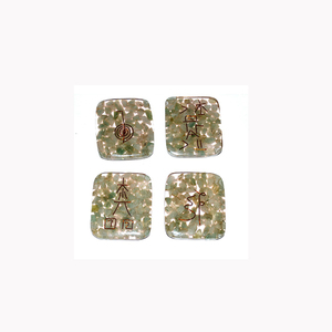 Pierre semi-précieuse artisanat vert Aventurine Orgone Usai Reiki Set pour la protection EMF - Product Image 1