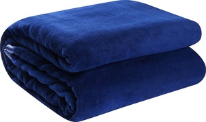 Mantas de lujo para el hogar, económicas, 100% poliéster, diseño de rayas supersuaves, colores sólidos disponibles en todos los tamaños - Product Image 5